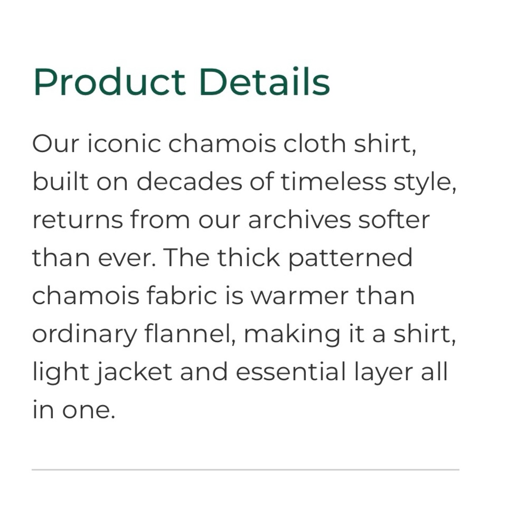 LL Bean Sz M Heritage Chamois Shirt - Picture 8 of 10